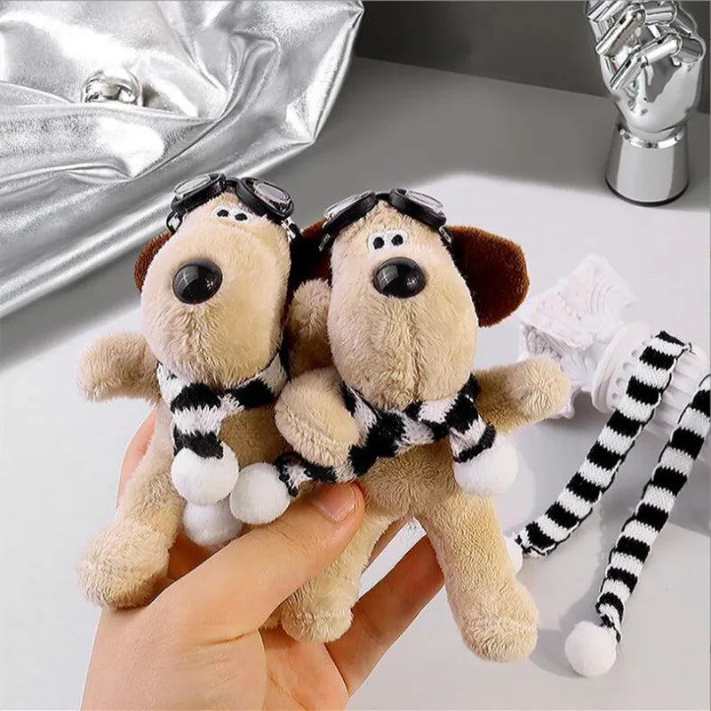 Cartoon Plush Key Pendant Cute Dog Plush Pendant Plush Toy Keychain Girl Gift Schoolbag Doll Grab Machine Doll Key Pendant