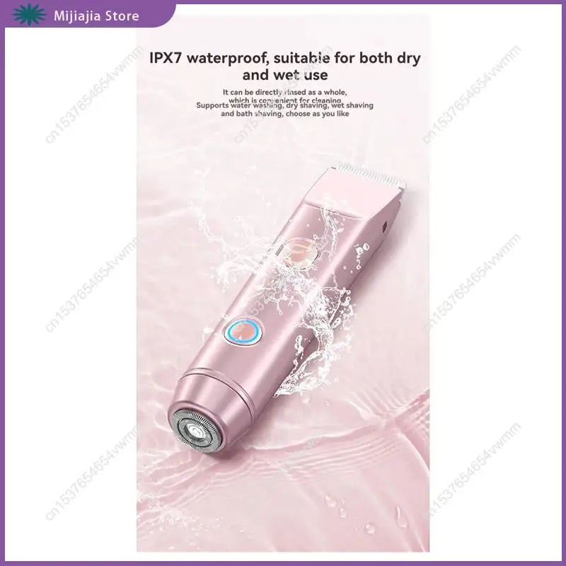 2-in-1 Waterproof Women's Bikini Trimmer & Body Shaver - Wet & Dry Use
