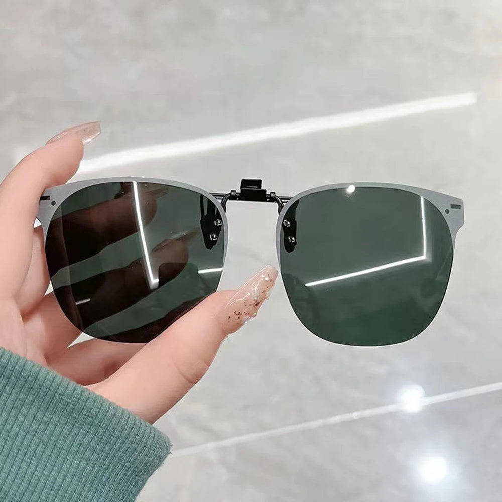 🕶️ 45% OFF! Polarized Clip-On Sunglasses - Flip-Up UV400 for Driving & Fishing