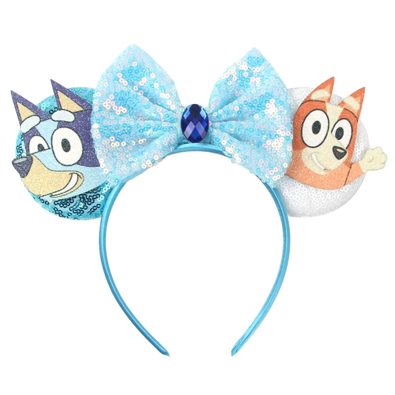 Disney Colorful Sequins Bow Headband – Rainbow Hair Accessory for Girls & Disney Fans