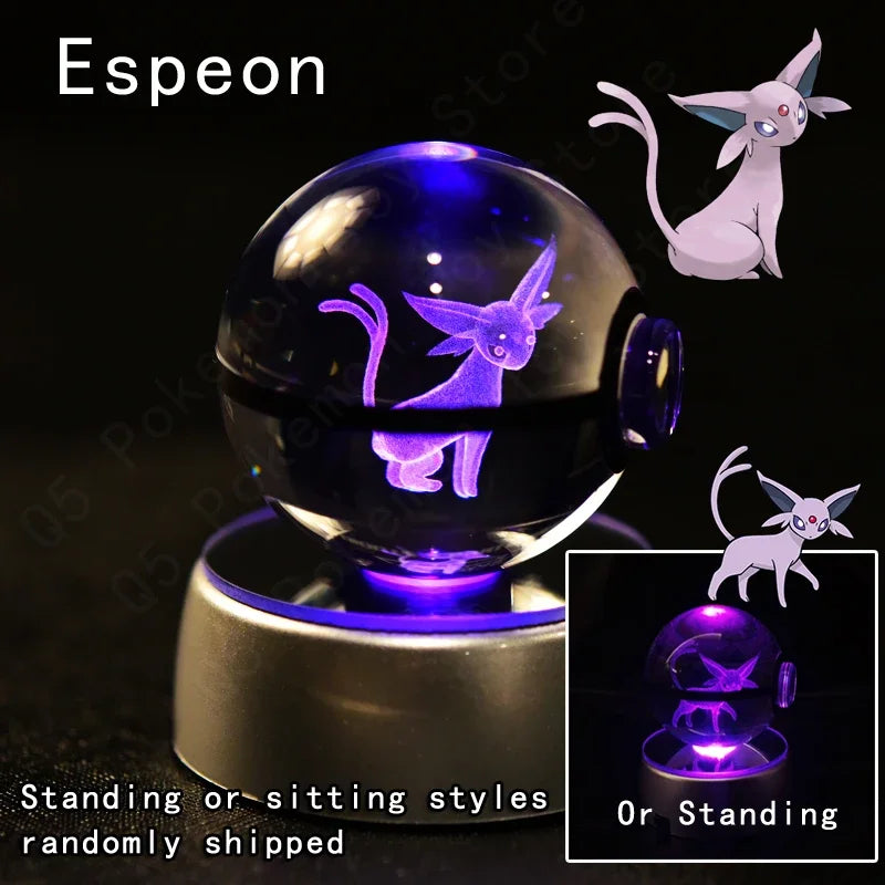 Pokemon Crystal Ball LED Night Light – Anime Lamp