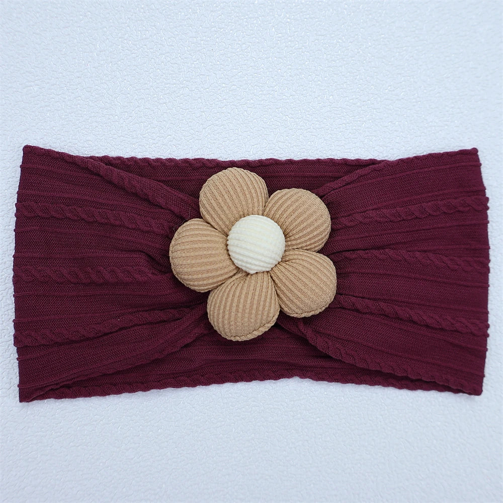 Flower Nylon Girl Hairband – Soft Elastic Baby Headband