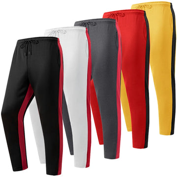 Men's Colorblock Athletic Joggers - Warm Workout Sweatpants