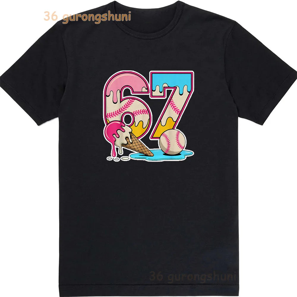 Kids '67' Graphic T-Shirt - Unisex Cotton Tee for Boys & Girls (Ages 2-12)