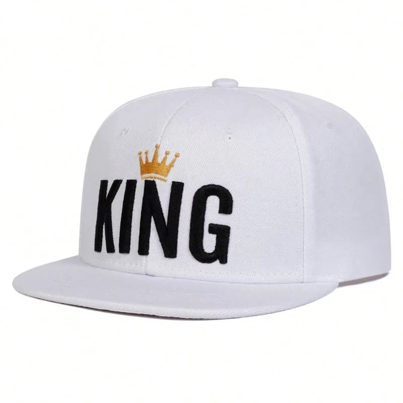 Crown KING Embroidered Baseball Cap - Unisex Adjustable Hip-Hop Hat with Sun Protection