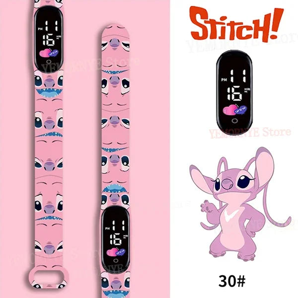 Disney Stitch Digital LED Watch – Kids Sports Watch