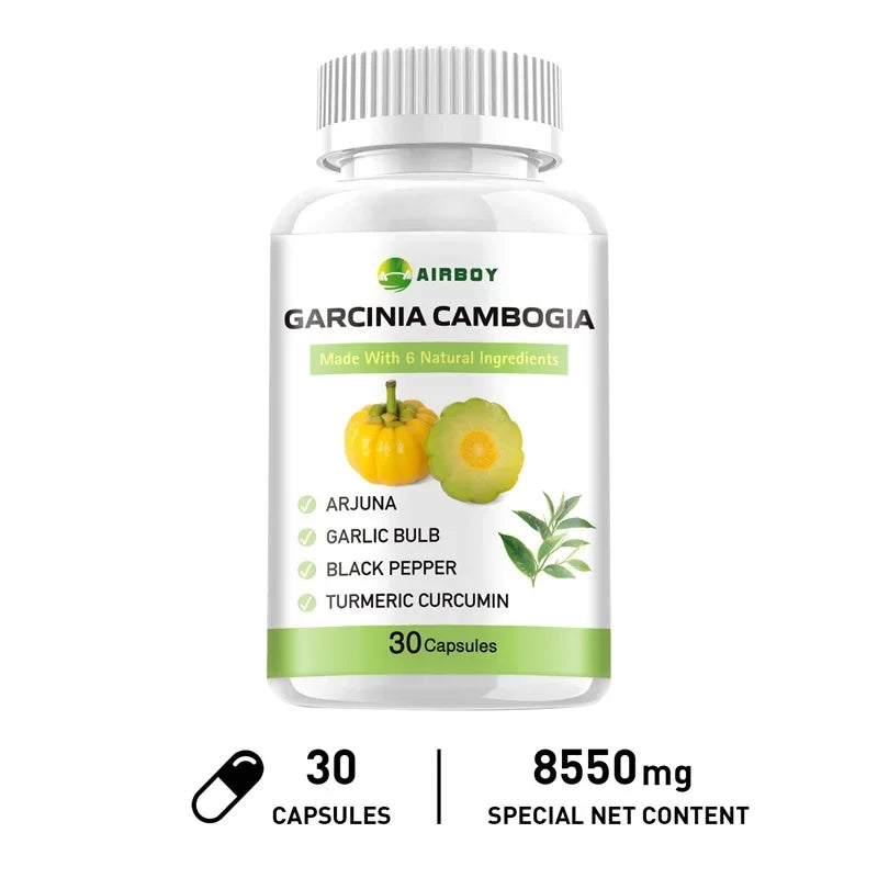 Garcinia Cambogia Capsules - Natural Fat Burner & Appetite Suppressant for Weight Loss