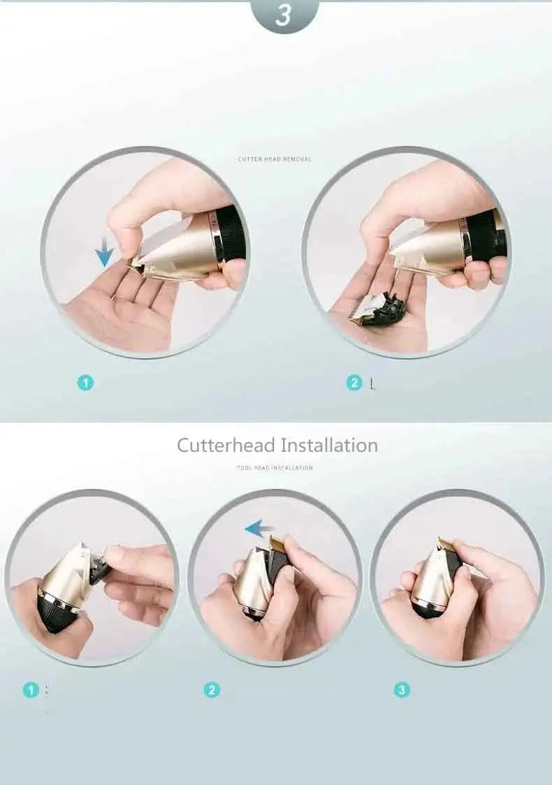 Professional Pet Grooming Clippers - Cordless Rechargeable for Dogs, Cats & Rabbits
