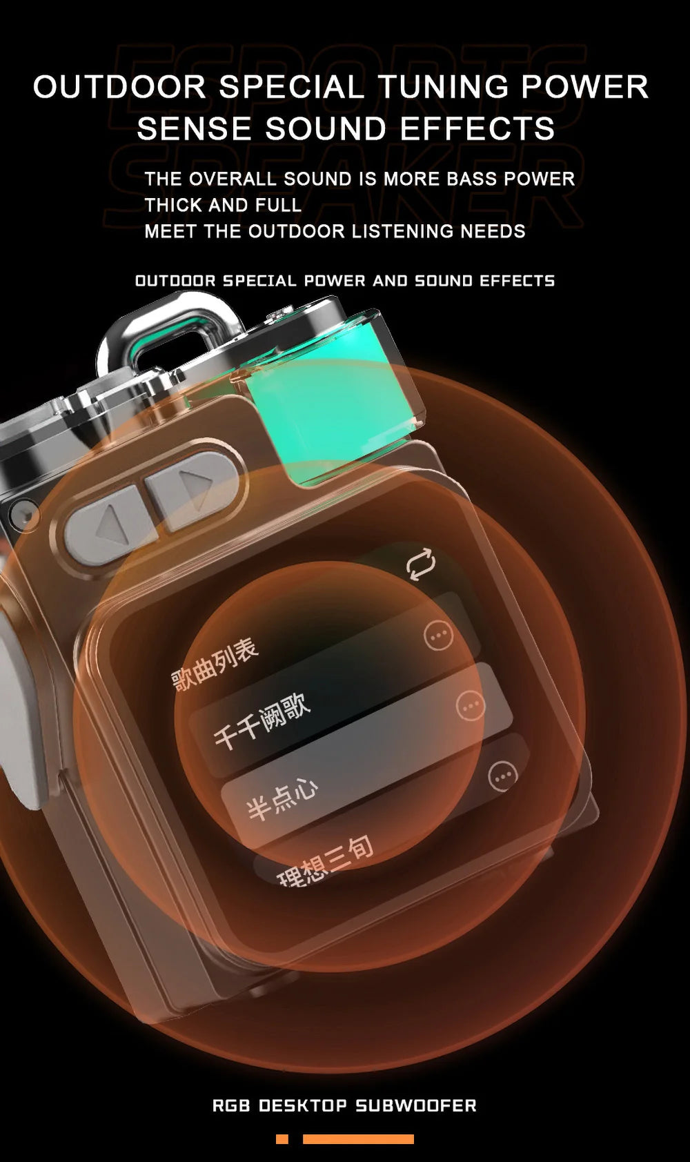 LED Display Bluetooth Speaker – RGB Desktop Subwoofer with Clock, Weather & Custom Wallpapers