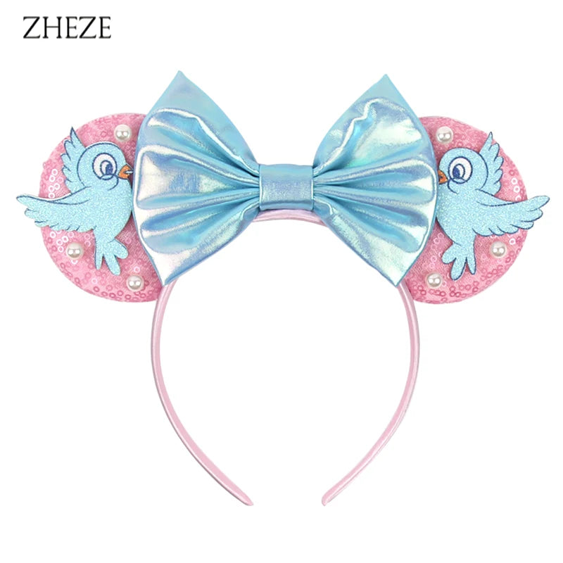 Disney Colorful Sequins Bow Headband – Rainbow Hair Accessory for Girls & Disney Fans
