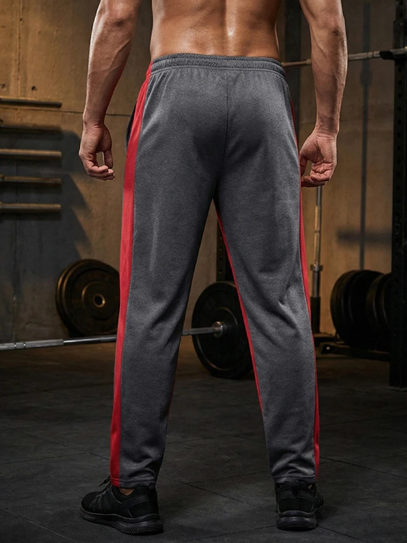 Men's Colorblock Athletic Joggers - Warm Workout Sweatpants