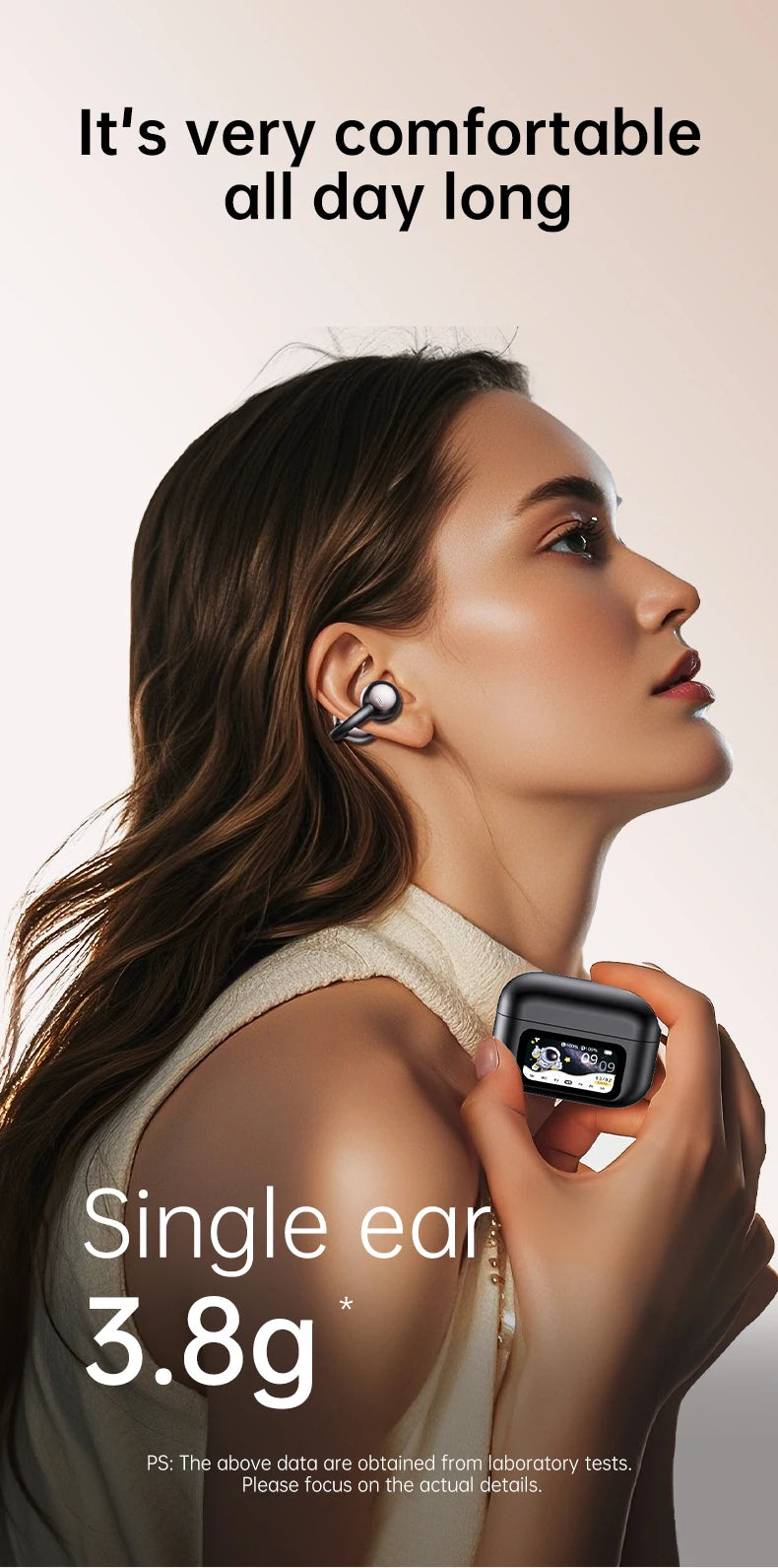 AI Translation Earbuds – True Wireless with ANC, LED Display & Wireless Charging Case