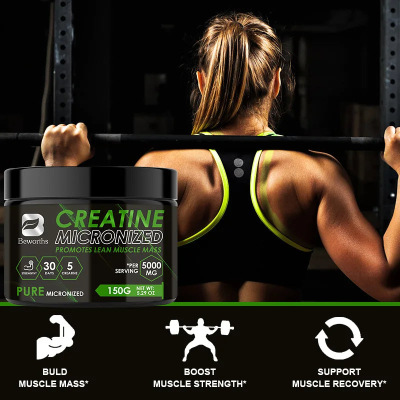 Creatine Monohydrate Powder - Muscle Building, Strength & Performance Supplement