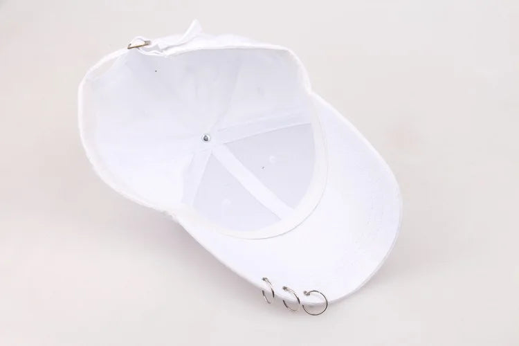 Ring Circle Baseball Cap - Korean K-Pop Style Snapback Dad Hat for Men & Women