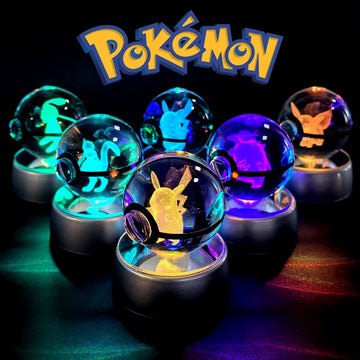 Pokemon Crystal Ball LED Night Light – Anime Lamp