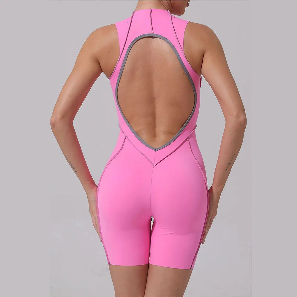 Women's Athletic Jumpsuit - One-Piece Yoga & Fitness Bodysuit for Workout & Gym
