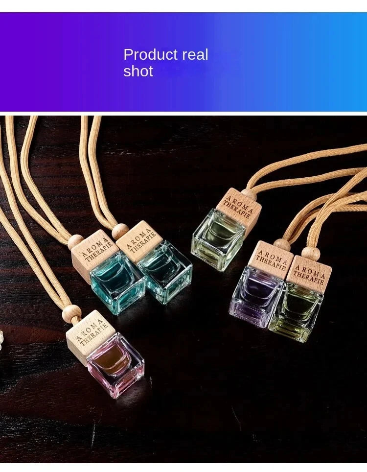 Car Mirror Pendant Air Freshener - Long-Lasting Fragrance Decoration to Eliminate Smoke Odor