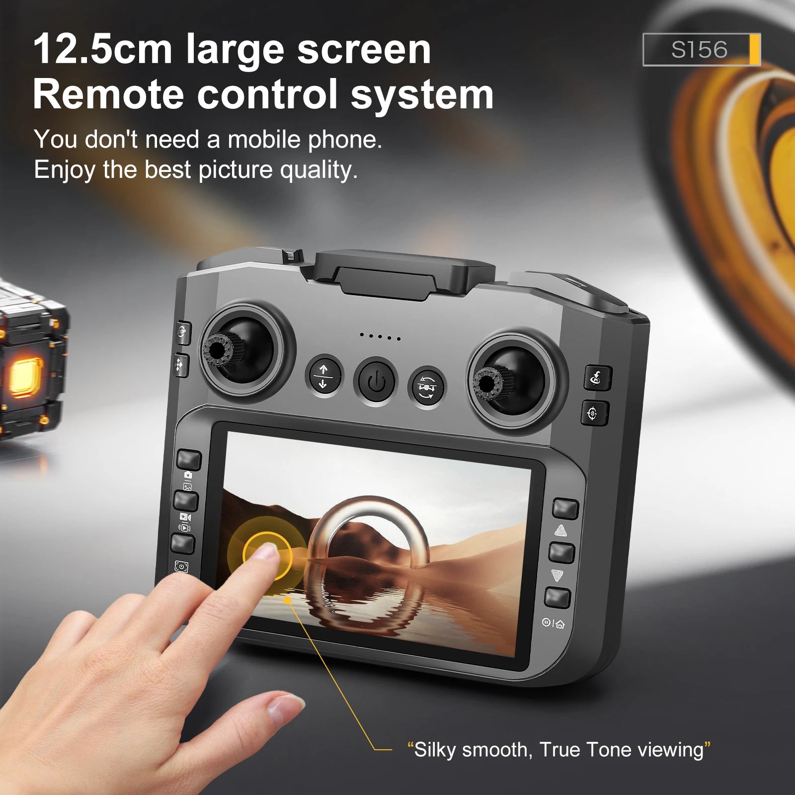 S156 Drone with 4K Camera & Optical Flow - 180° Adjustable Lens, Brushless Motors (180g)