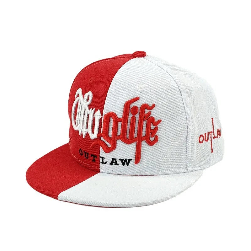 Embroidered Hip-Hop Baseball Cap - Adjustable Snapback Hat for Outdoor & Casual Wear