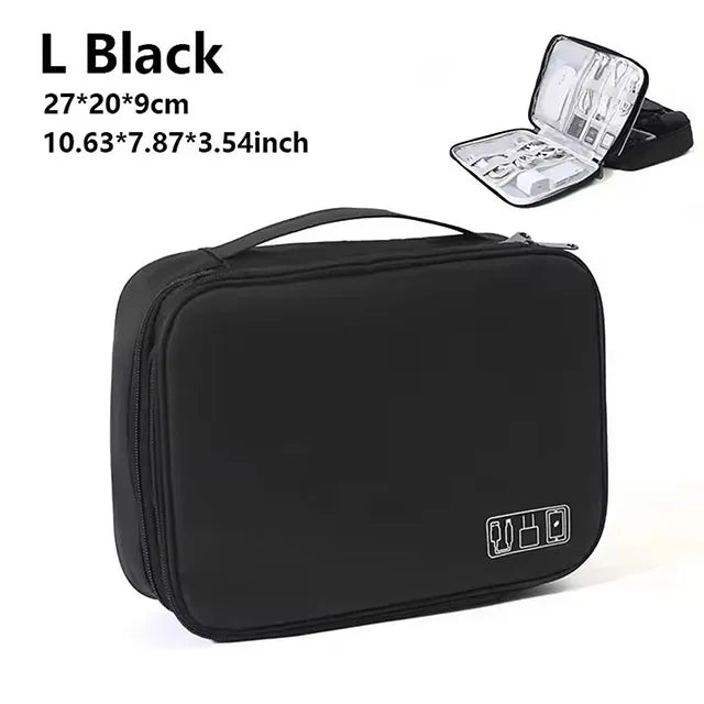 Waterproof Cable Storage Bag – Portable Electronic Travel Organizer