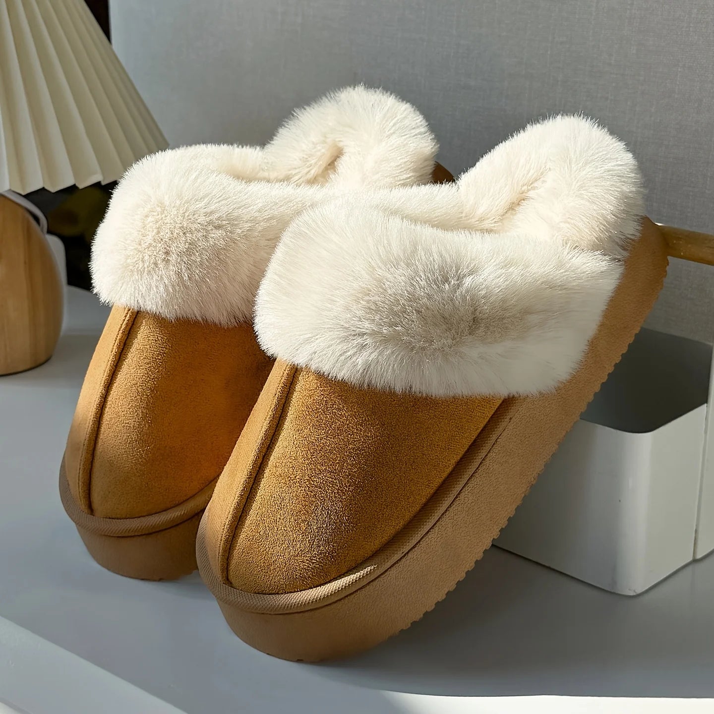 Winter Warm House Slippers - Thick Plush Sole Soft Unisex Indoor Shoes for Home & Office