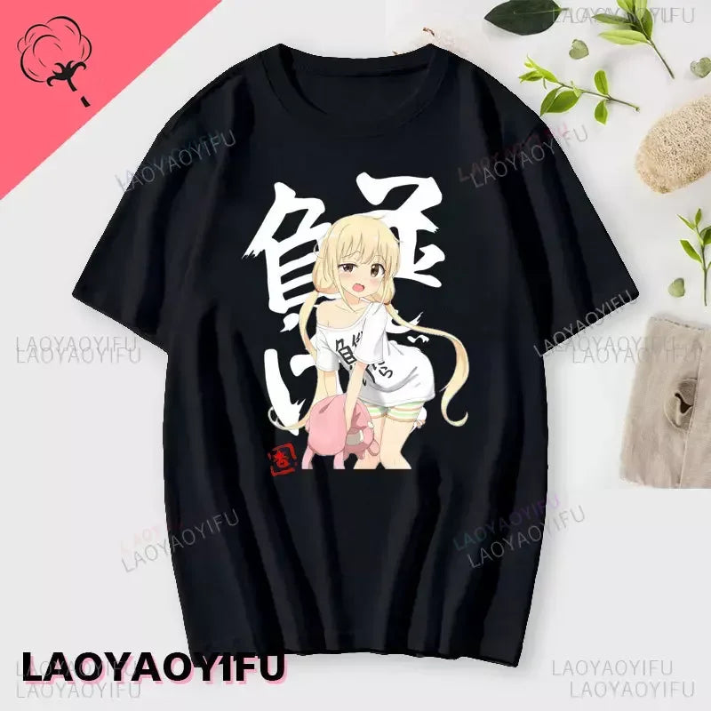 If You Work You Lose” Anzu Futaba Anime T-Shirt – Kawaii Cotton Tee 2024