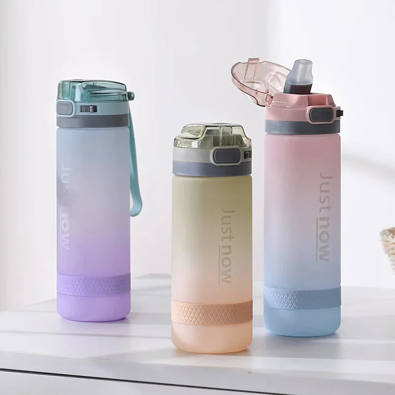 600ml Water Bottle with Straw - BPA-Free Portable Sports Bottle for Outdoor Activities