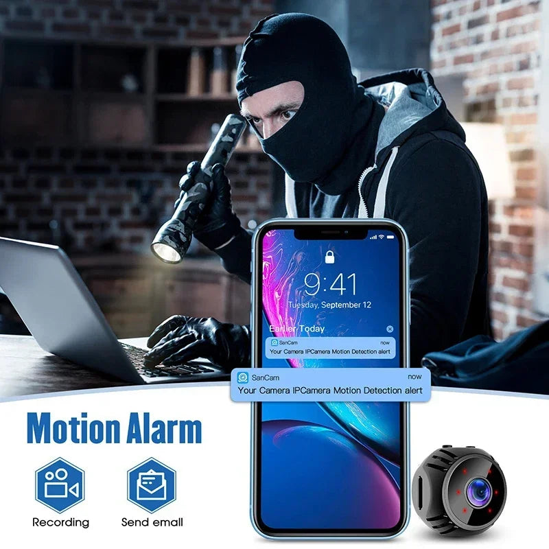 2026 Wireless Sports Camera 1080P HD - Outdoor Action Cam with Night Vision & Remote