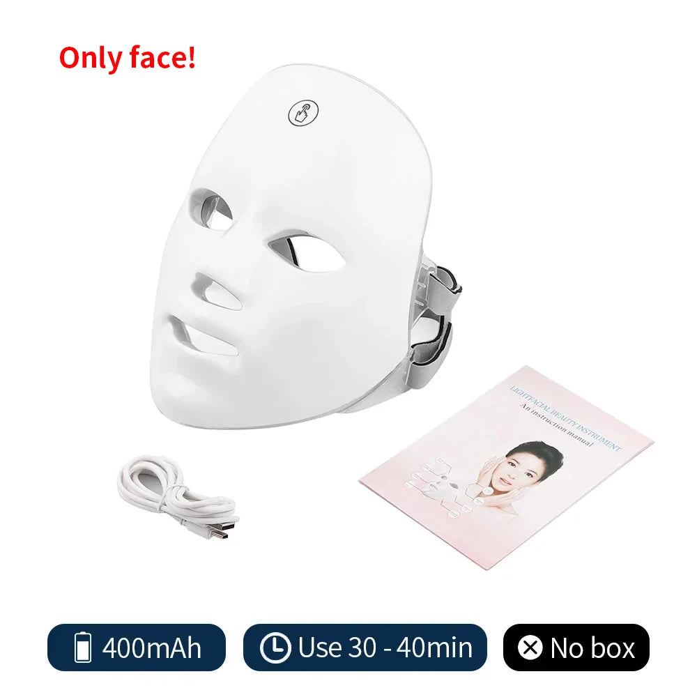 LED Photon Face & Neck Rejuvenation Mask – Anti-Aging Light Therapy