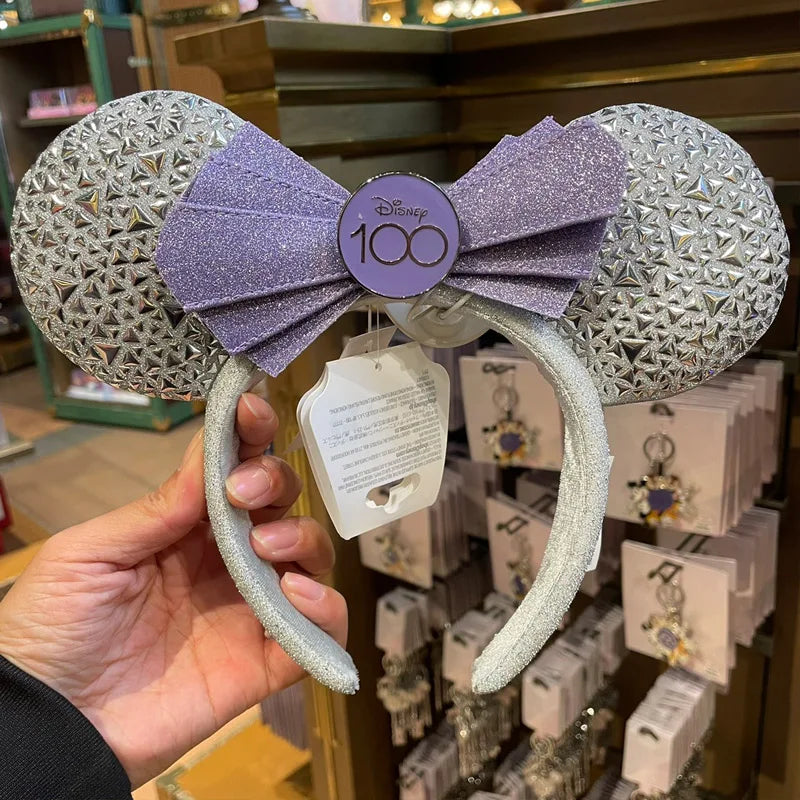 Disney Mickey Ears Headband – Minnie Sequin Party Hairband for Women & Girls