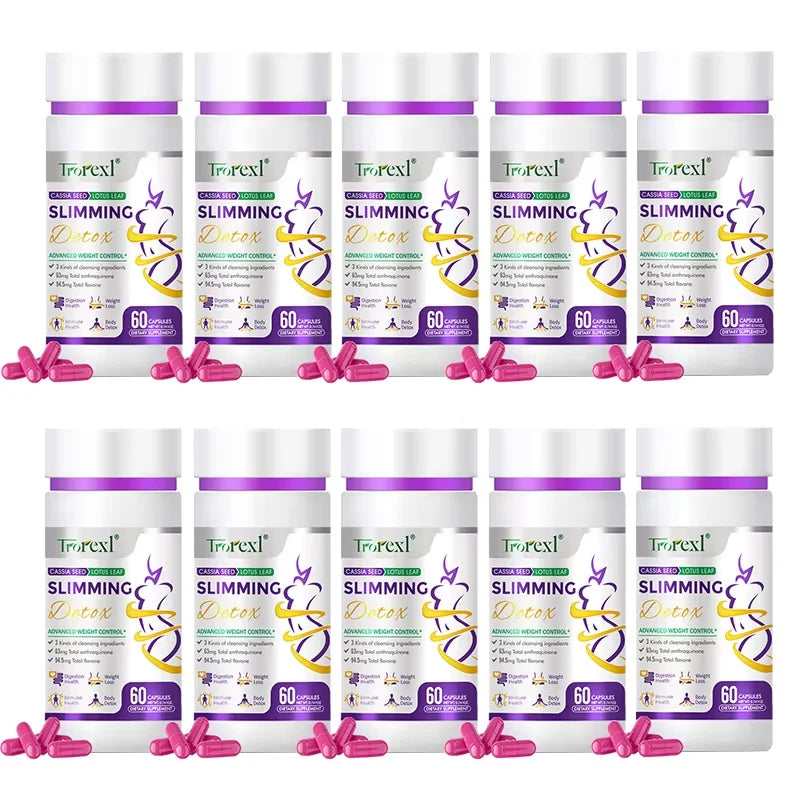 Cassia Seed & Lotus Leaf Weight Loss Pills - Natural Fat Burner & Detox for Women