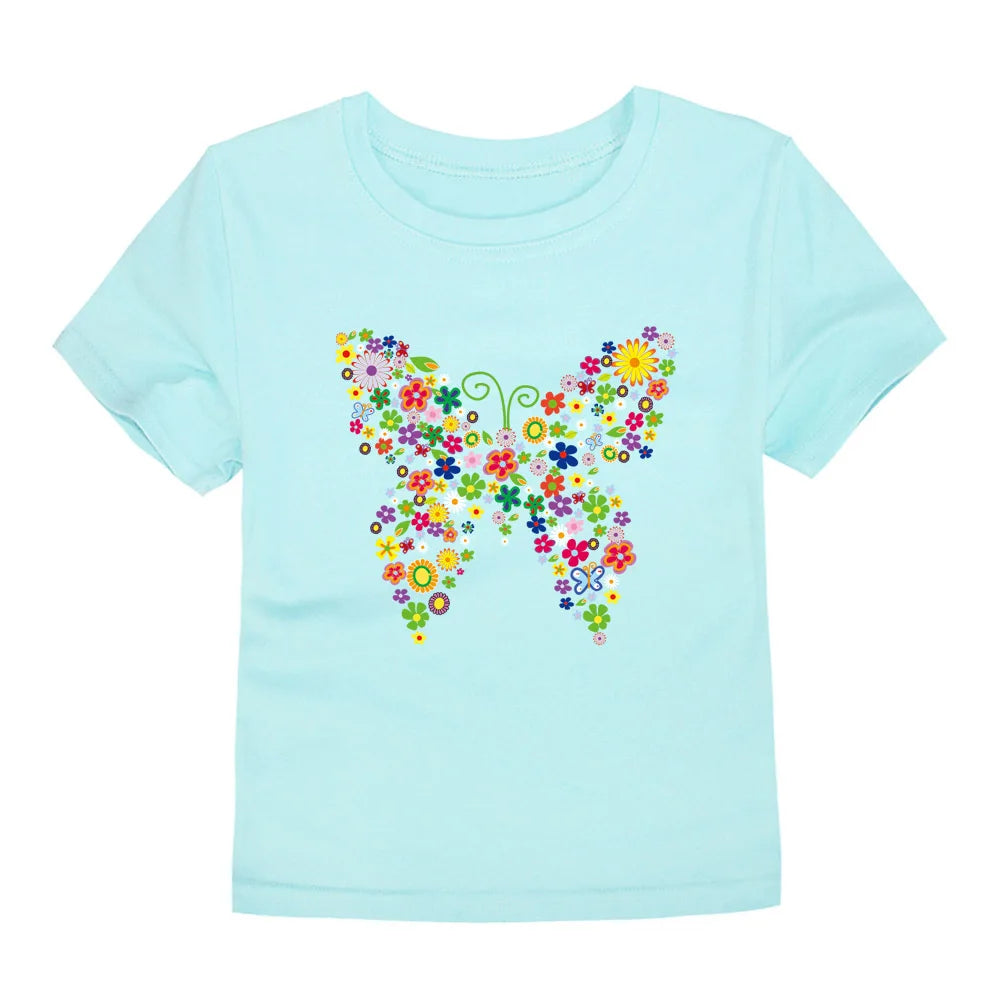 Toddler Girl Cotton T-Shirt Floral Print Tee