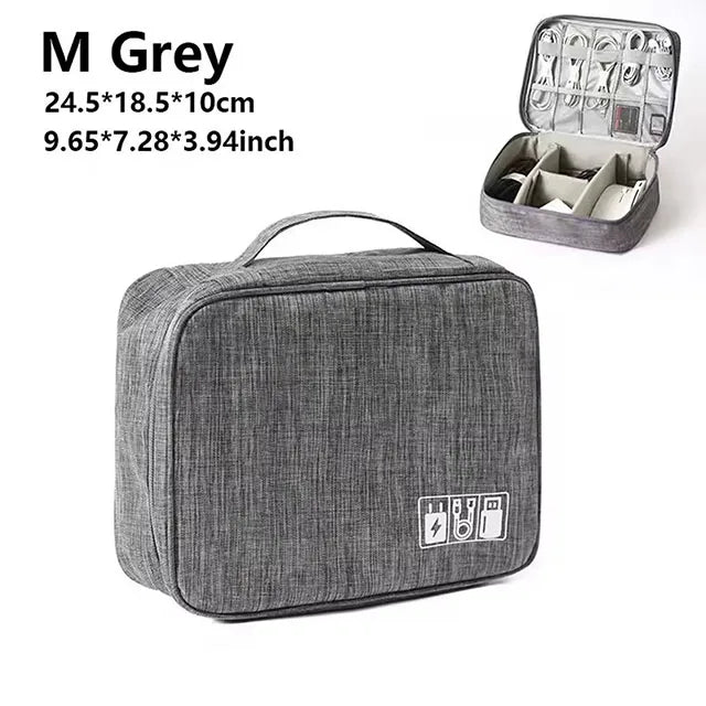 Waterproof Cable Storage Bag – Portable Electronic Travel Organizer