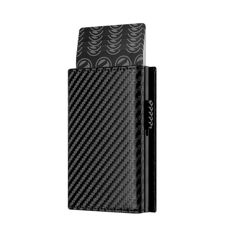 Carbon Fiber RFID Bifold Wallet – Pop-Up Card Holder