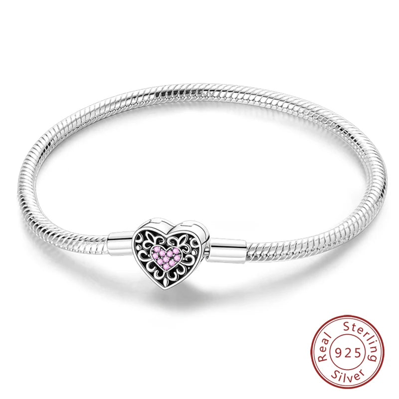 Silver Star Moon Clover Bracelet – DIY Charm Birthday Jewelry