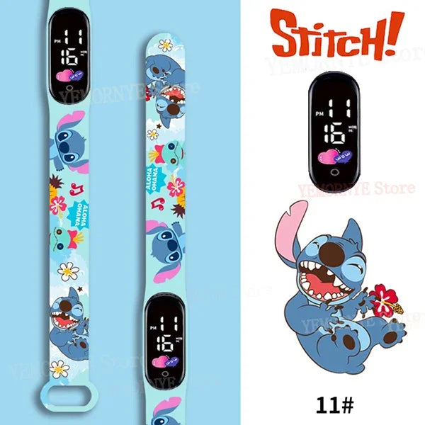 Disney Stitch Digital LED Watch – Kids Sports Watch