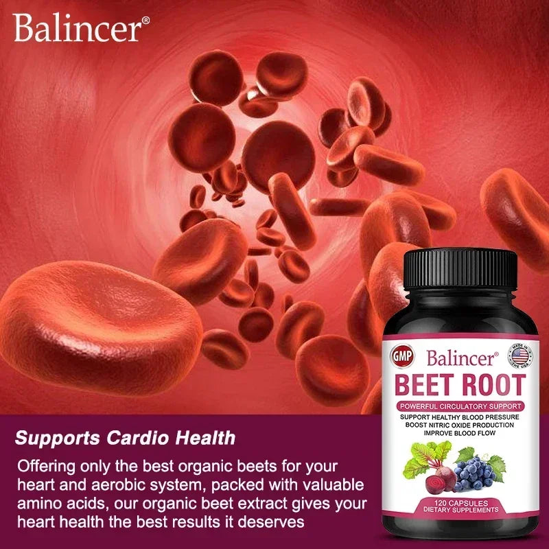 Beetroot Capsules – Organic Powder for Blood Circulation & Pressure