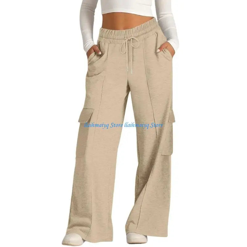Women's High-Waist Baggy Joggers - Workout & Casual Sweatpants