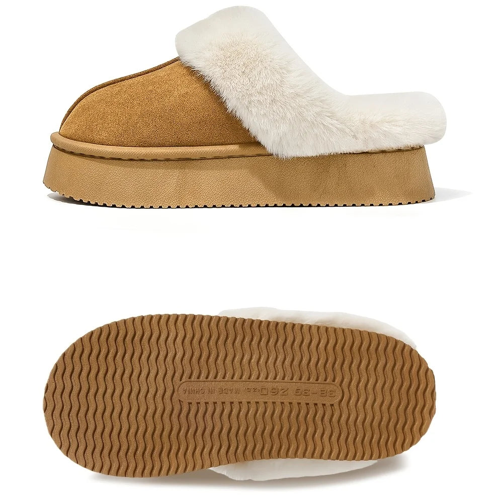 Winter Warm House Slippers - Thick Plush Sole Soft Unisex Indoor Shoes for Home & Office