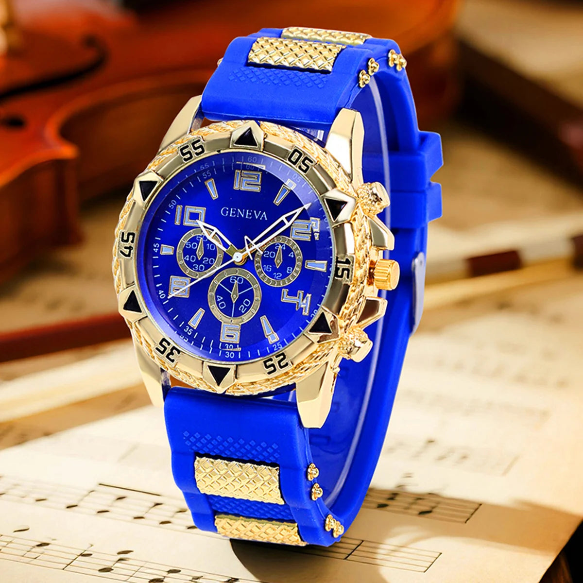Men's Vintage Watch Set - 2-Piece Quartz Watch Collection with Stainless Steel & Silicone Bands