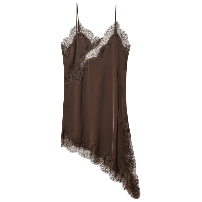 HXAO Lace Asymmetric Mini Dress – Summer 2025 Evening