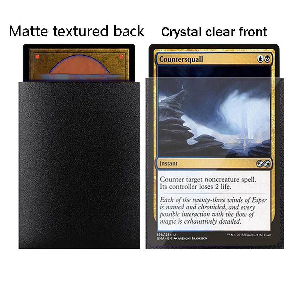 Card Sleeves 66×91mm – 100 Pcs Frosted Protective Sleeves for Trading Cards