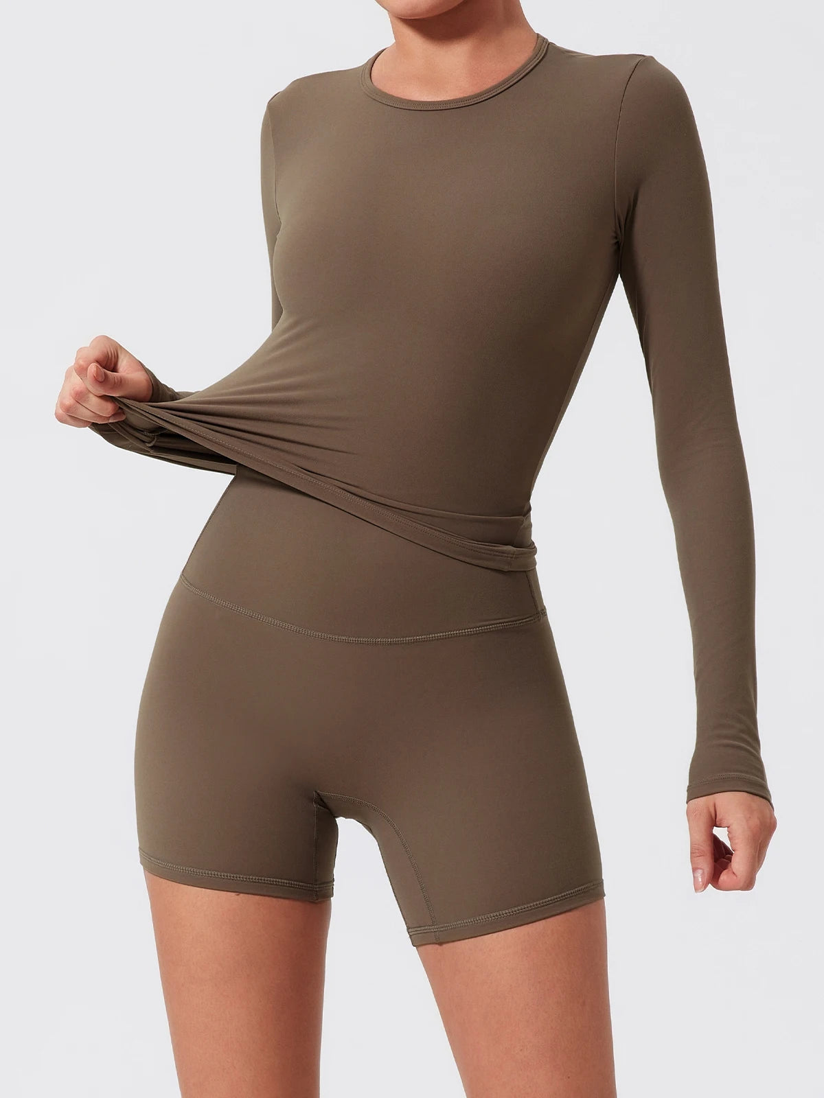 Women's Long Sleeve Athletic Shirt - Quick-Dry Workout Top for Yoga, Gym & Running