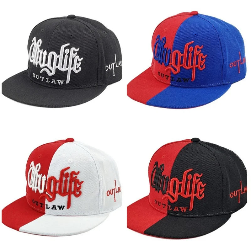 Embroidered Hip-Hop Baseball Cap - Adjustable Snapback Hat for Outdoor & Casual Wear