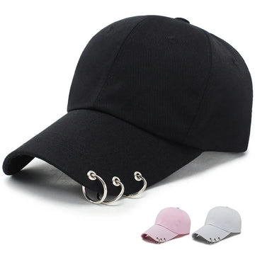 Ring Circle Baseball Cap - Korean K-Pop Style Snapback Dad Hat for Men & Women