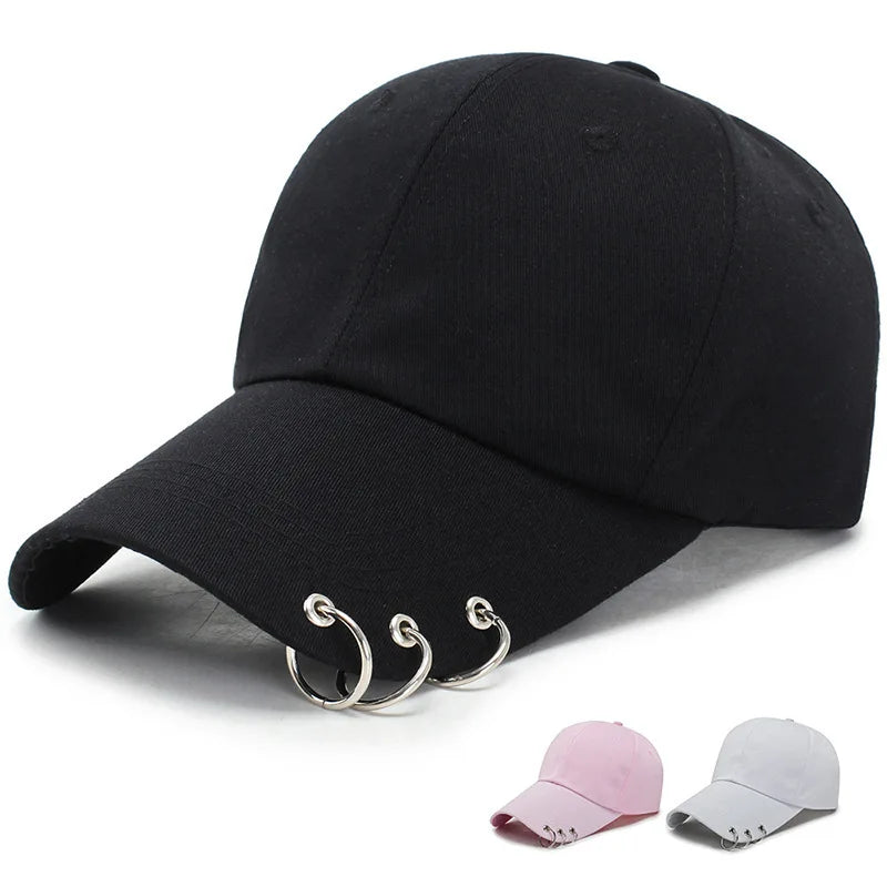 Ring Circle Baseball Cap - Korean K-Pop Style Snapback Dad Hat for Men & Women