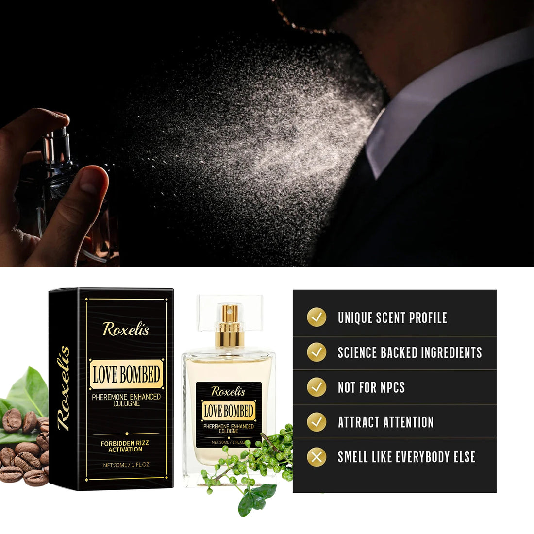 Pheromone Cologne for Men - Fresh Business Gentleman Fragrance to Attract Women (Eau de Toilette)