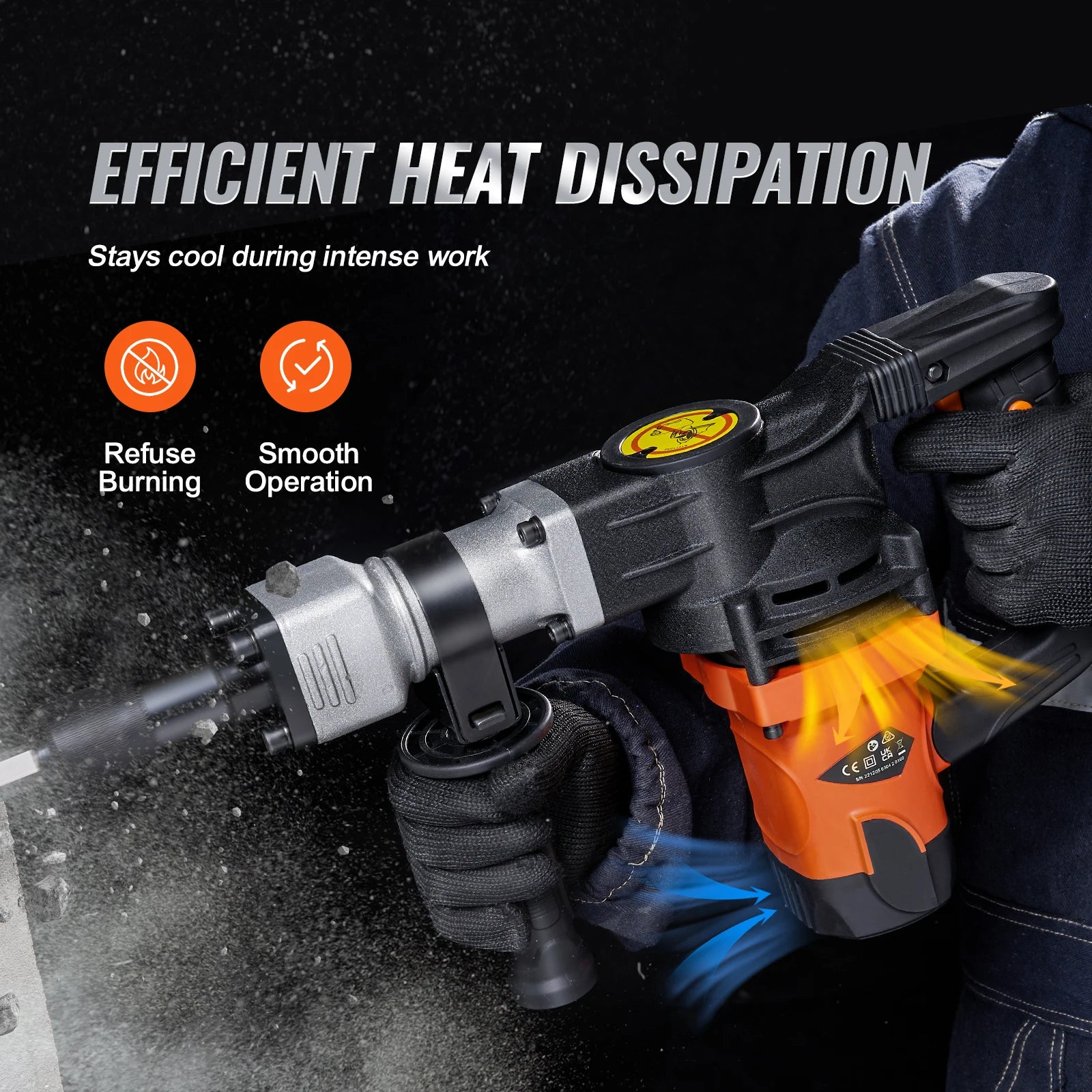 SucceBuy 1400W Electric Demolition Jackhammer – Heavy Duty Concrete Breaker