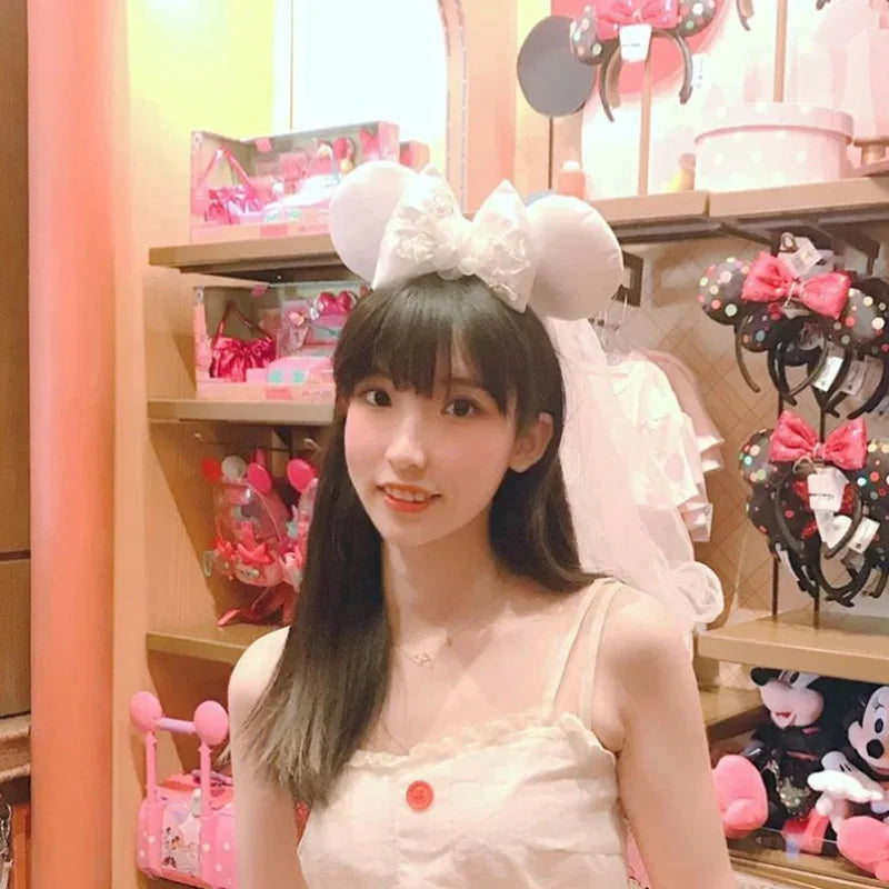 Disney Mickey Ears Headband – Minnie Sequin Party Hairband for Women & Girls