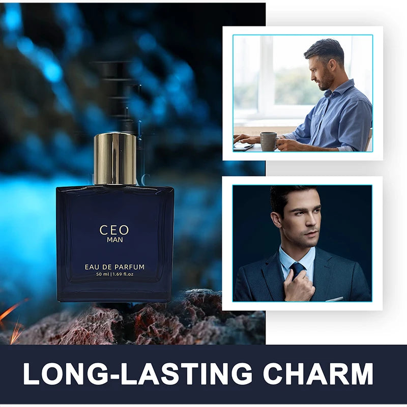 Fresh Sandalwood Vanilla Men's Cologne - Long-Lasting Eau de Parfum for Couples' Dates (50ml/100ml)